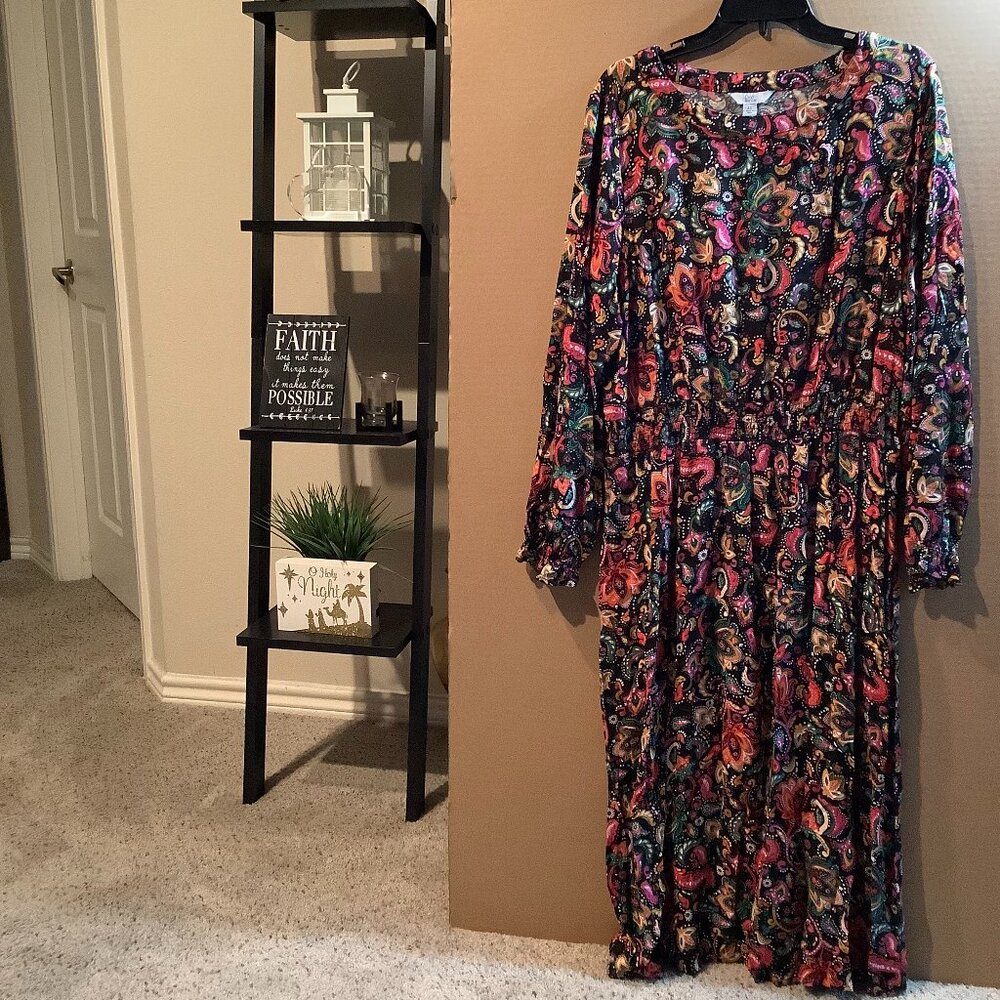 Croft & Barrow Multi Colored Paisley Dress